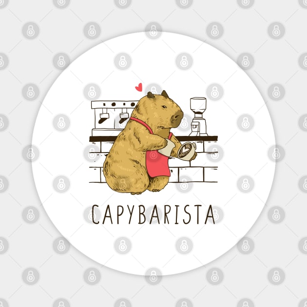Capybarista Magnet by popcornpunk